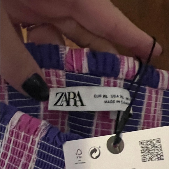 Zara Vibrant Pink and Purple Strapless Maxi Dress/Skirt - Picture 2 of 4